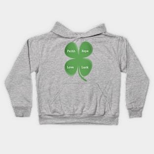 Irish Four Leaf Clover Kids Hoodie